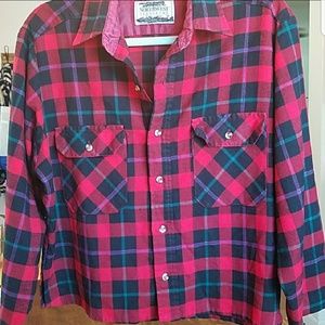 Vintage cropped flannel top